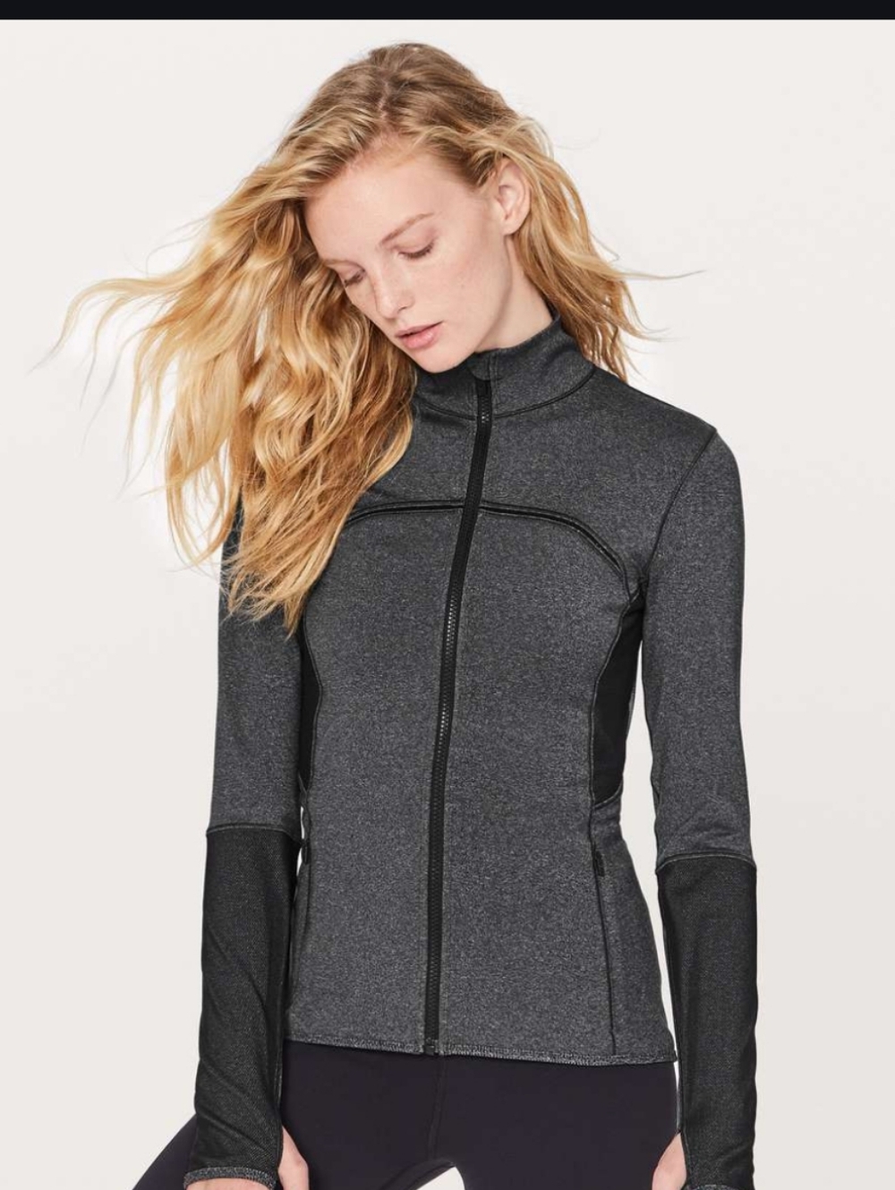 Lululemon Mesh Is More Women’s Gray Full-Zip Active Jacket